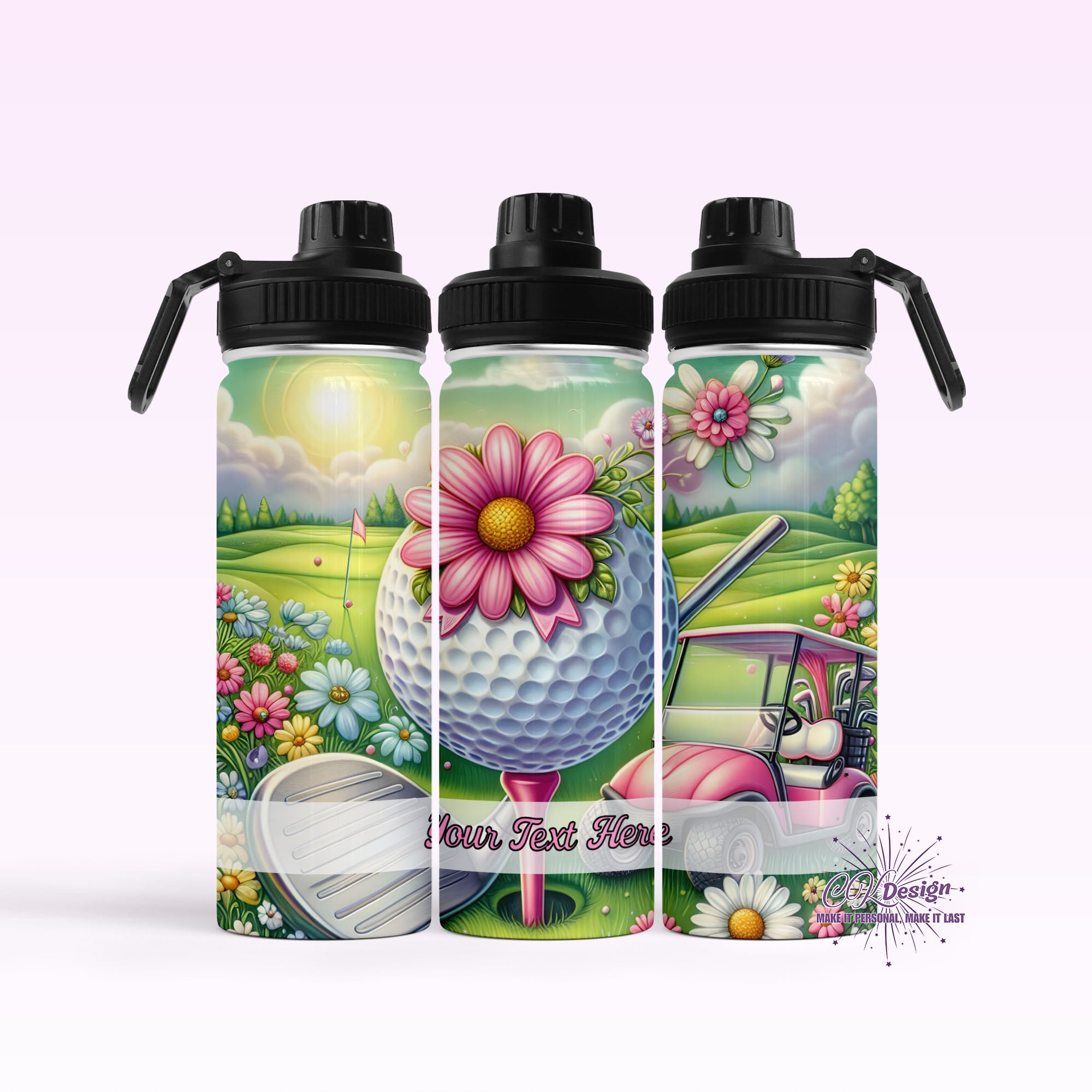Golf Pink Hydro Water Bottle