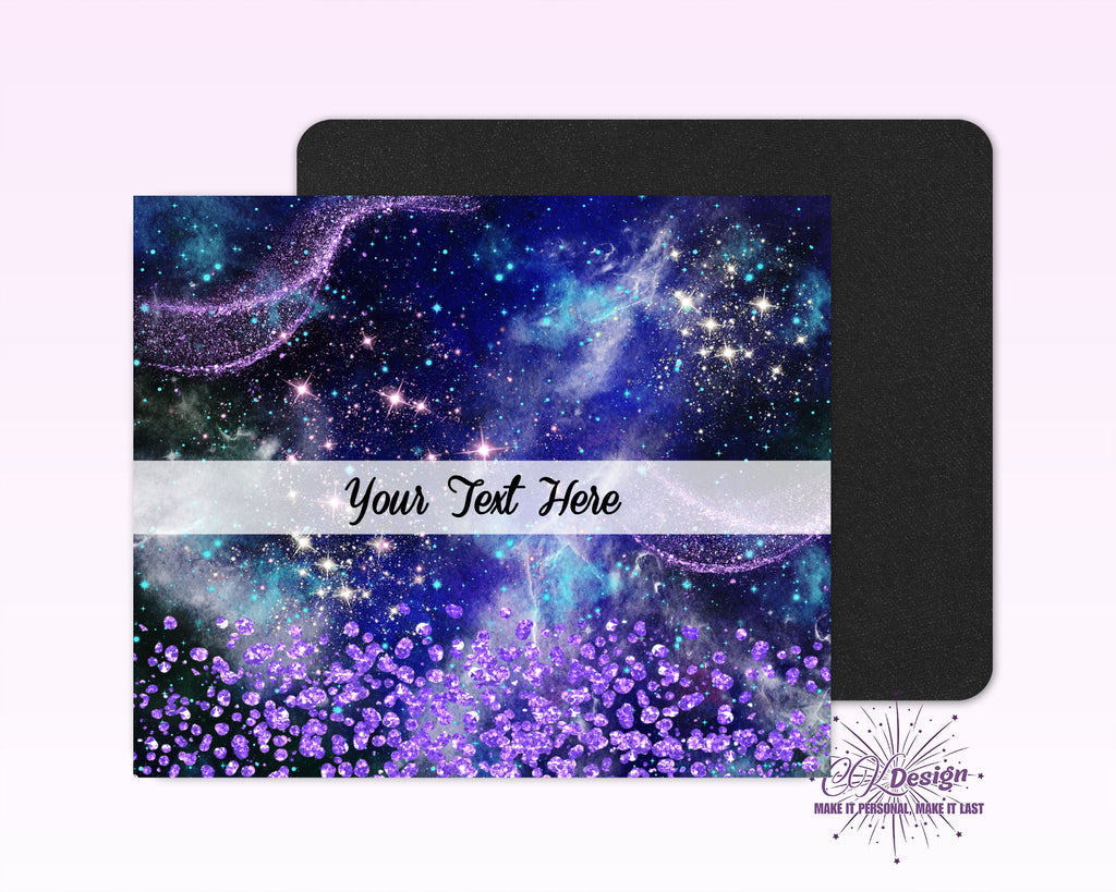 Purple Glitter Mouse Pad