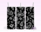 Black Paisley Tumbler