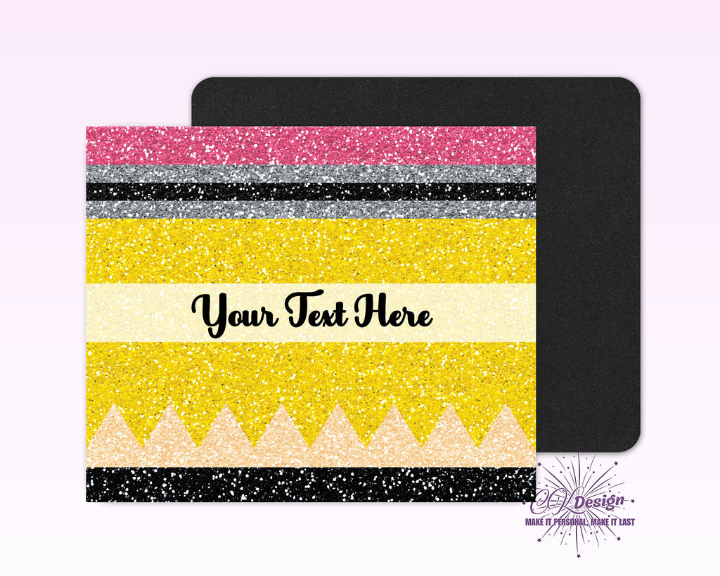 Glitter Pencil Mouse Pad
