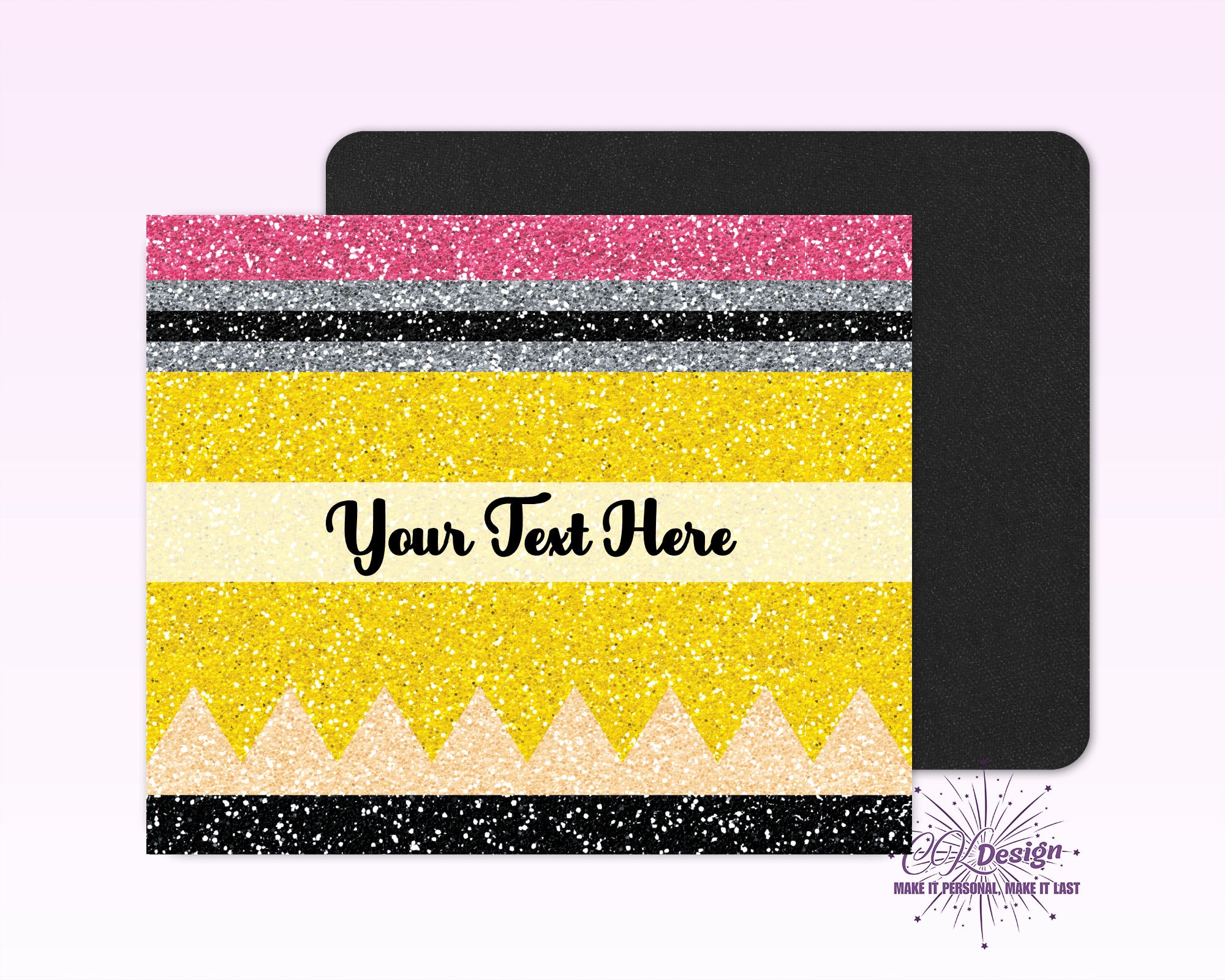 Glitter Pencil Mouse Pad