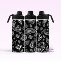 Black Paisley Hydro Water Bottle