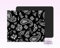 Black Paisley Mouse Pad