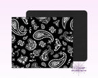 Black Paisley Mouse Pad