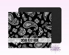 Black Paisley Mouse Pad