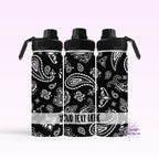Black Paisley Hydro Water Bottle