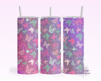 Purple Pink Butterfly Tumbler