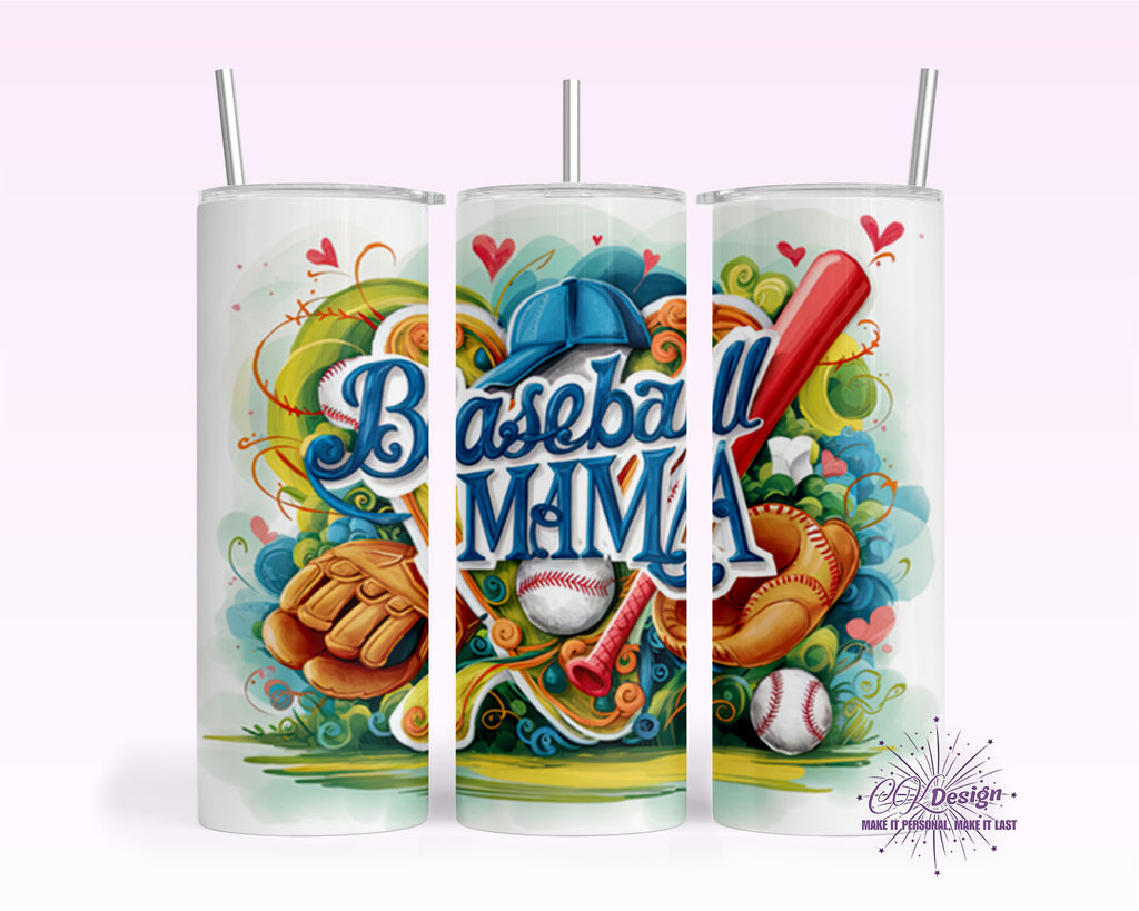 Baseball Mom 3 Tumbler