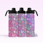 Purple Pink Butterfly Hydro Water Bottle