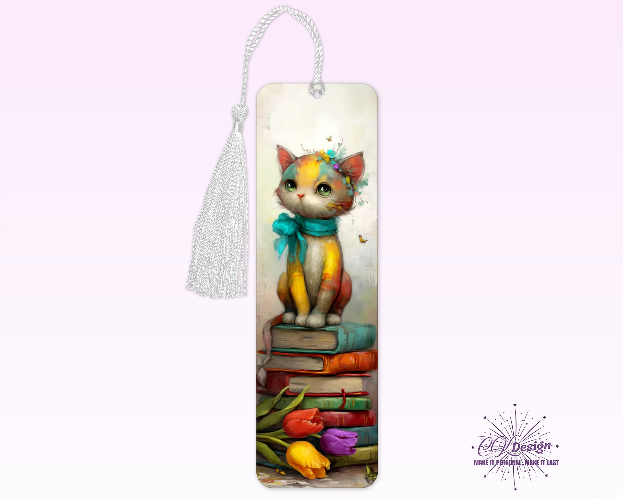 Cat on Books 3 Bookmark