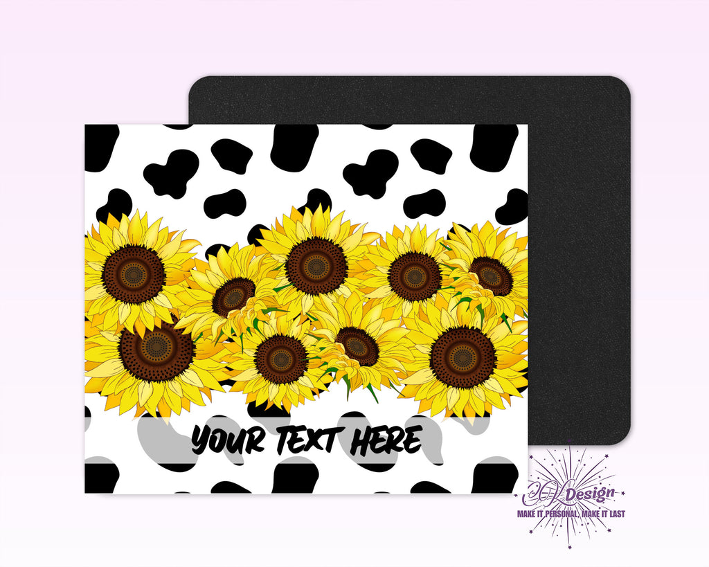Cowprint & Sunflowers Mouse Pad