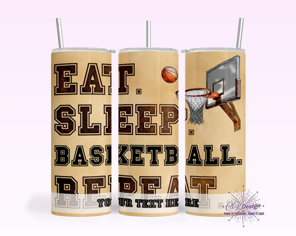 Eat Sleep Basketball Repeat Tumbler