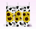 Cowprint & Sunflowers Tumbler
