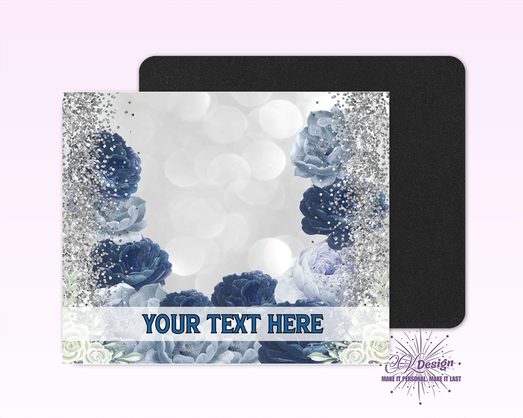 Blue Flowers Mouse Pad
