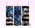 Blue Patriotic Paramedic Tumbler