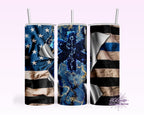Blue Patriotic Paramedic Tumbler