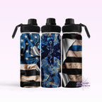 Blue Patriotic Paramedic Hydro Water Bottle