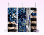 Blue Patriotic Paramedic Tumbler