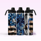 Blue Patriotic Paramedic Hydro Water Bottle