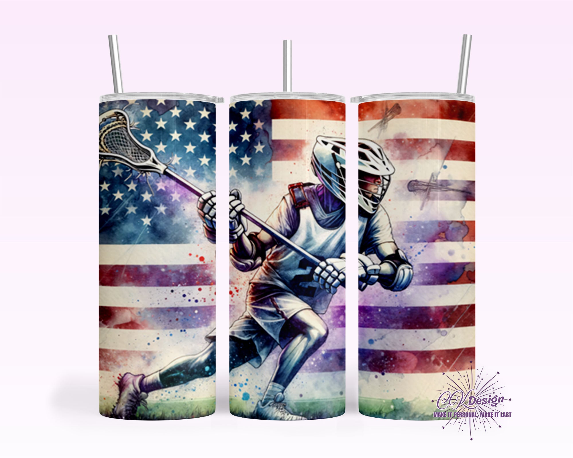 Lacrosse Patriotic Tumbler