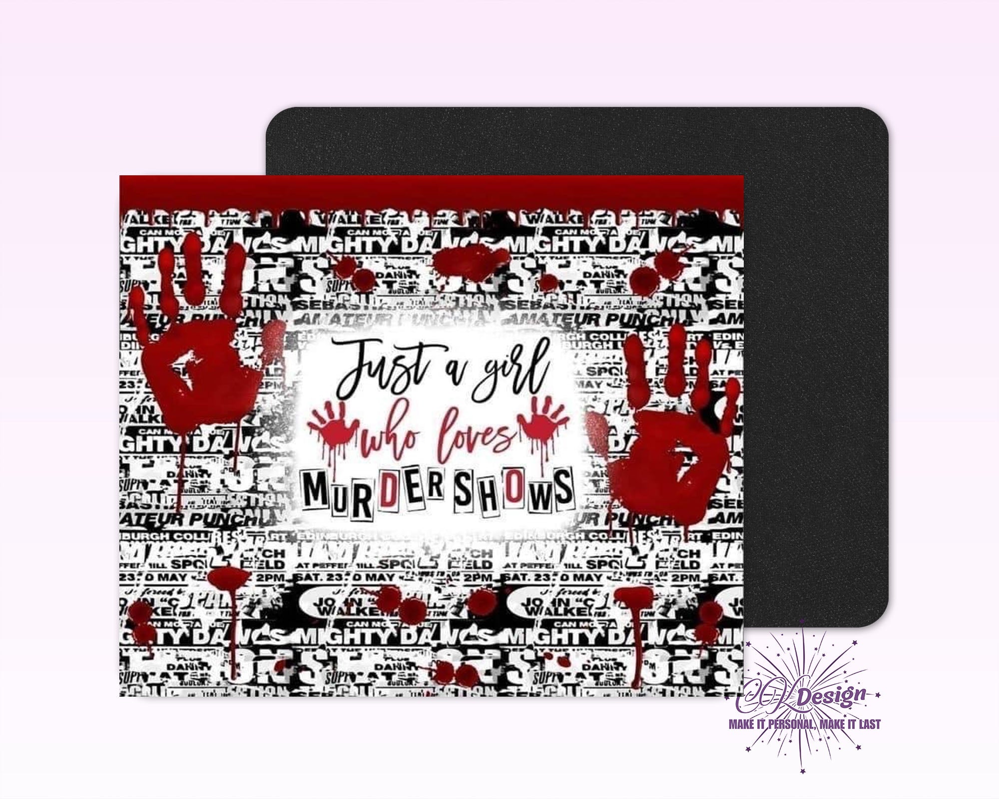 Girl Who Loves Murder Shows Mouse Pad