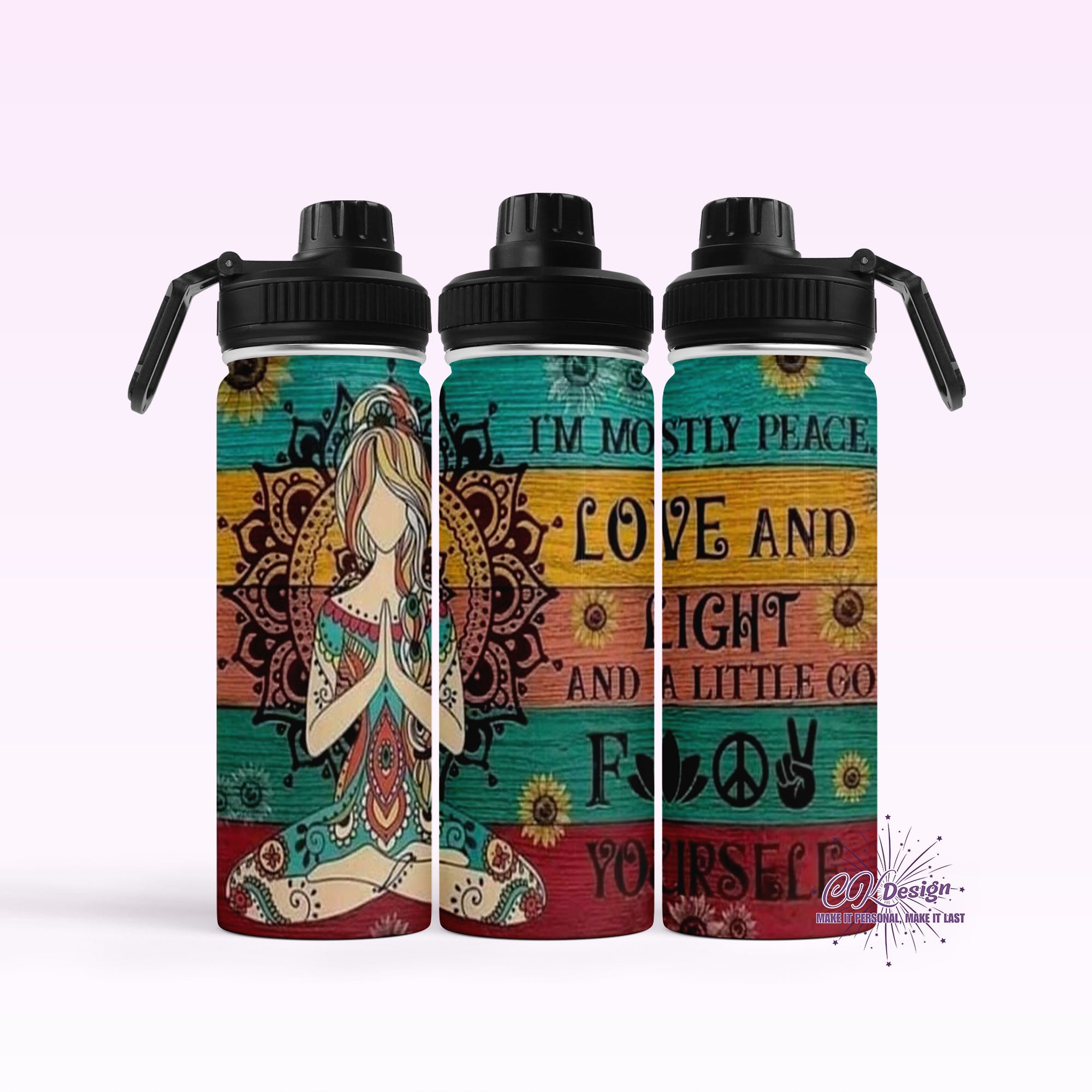Mostly Love and Peace Hydro Water Bottle