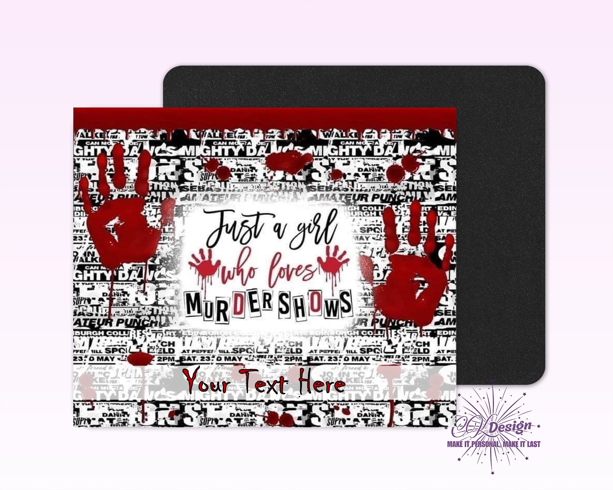 Girl Who Loves Murder Shows Mouse Pad