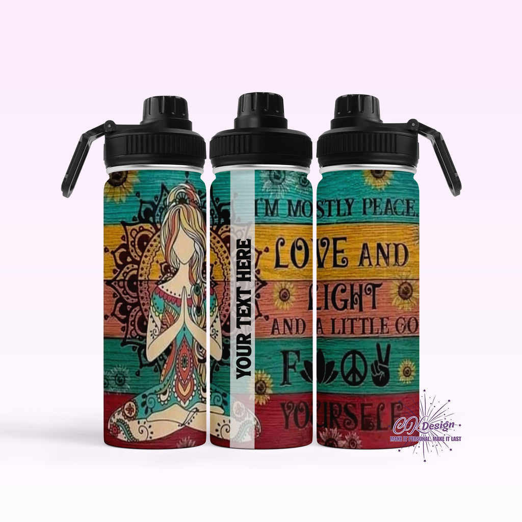 Mostly Love and Peace Hydro Water Bottle