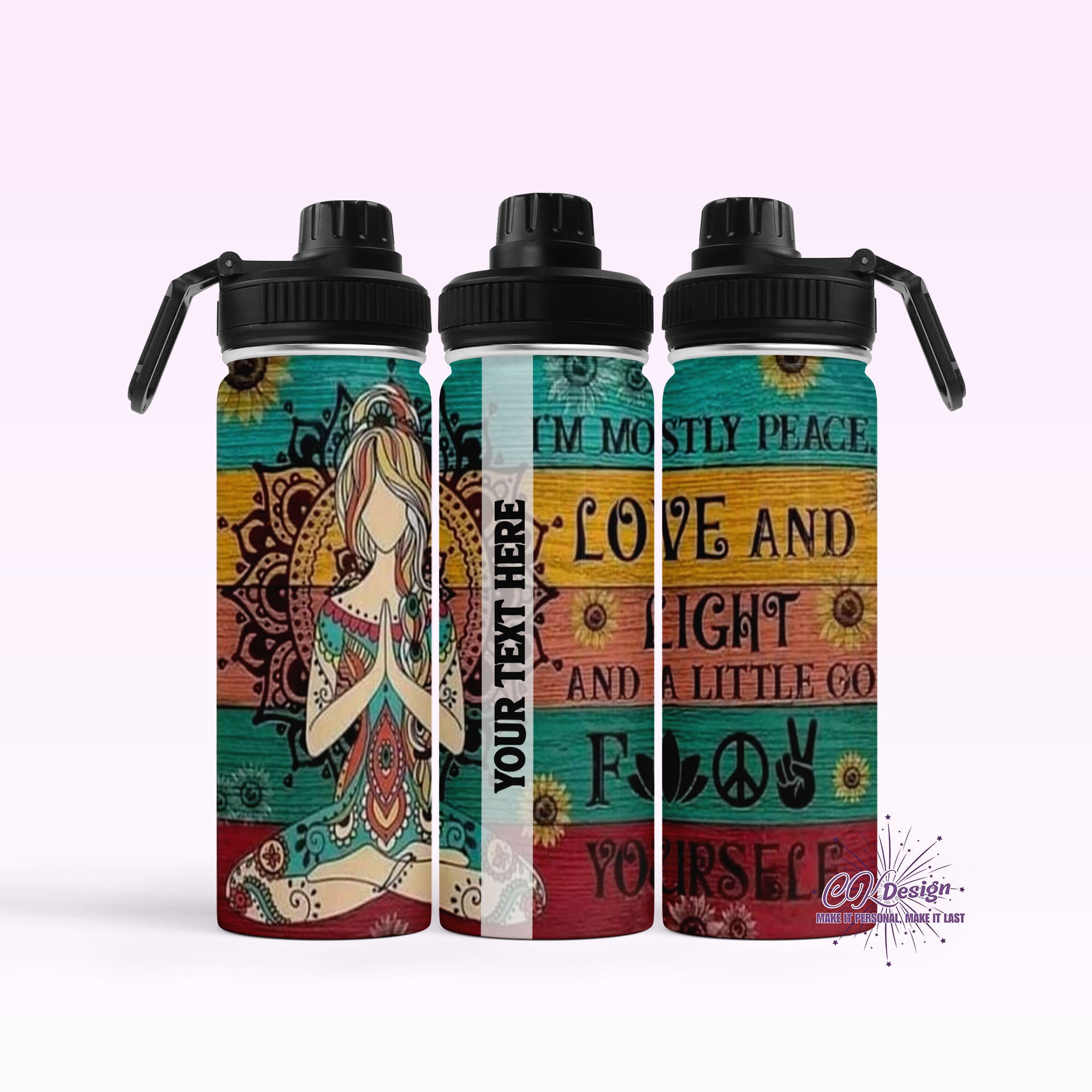 Mostly Love and Peace Hydro Water Bottle