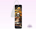 Skull on Books Bookmark