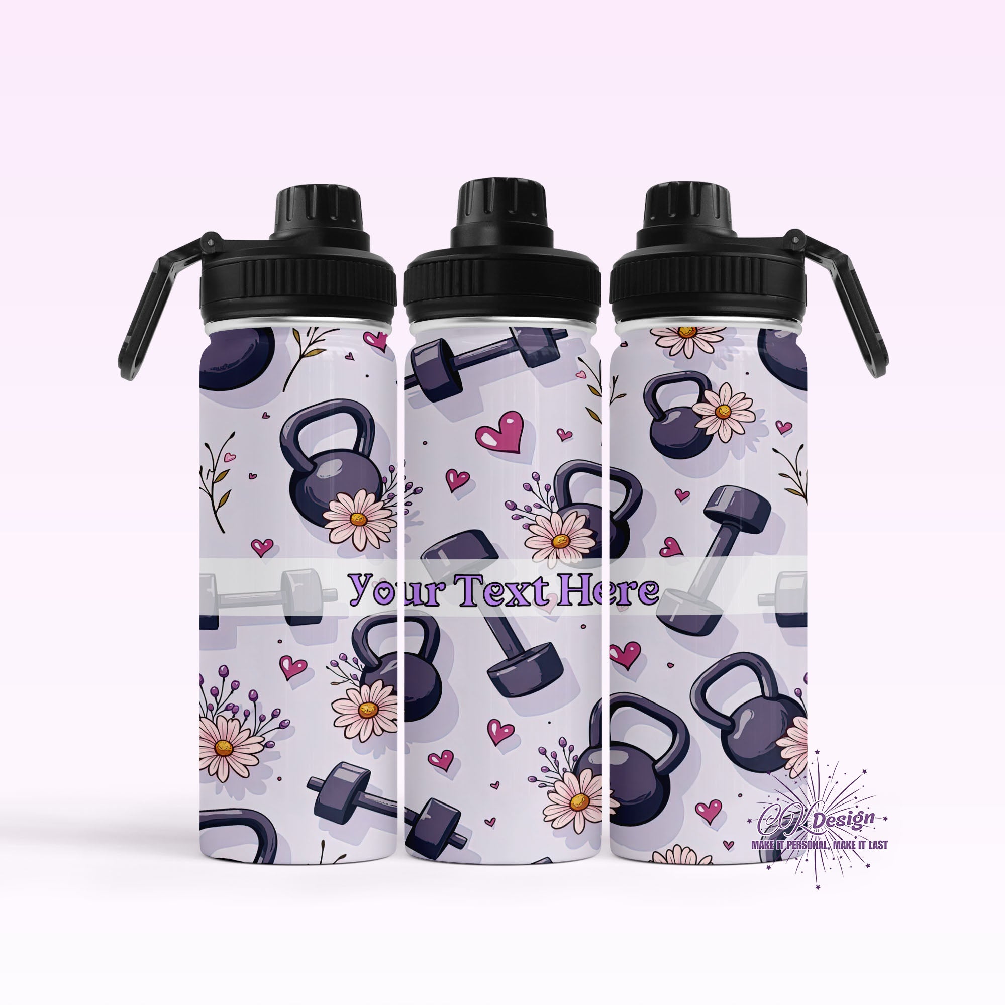 Purple Gym Hydro Water Bottle