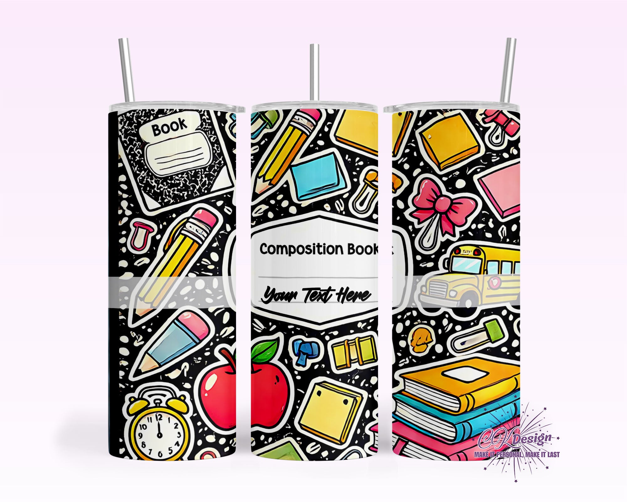Composition Book Black Tumbler