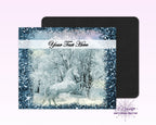 Winter White Horse Mouse Pad