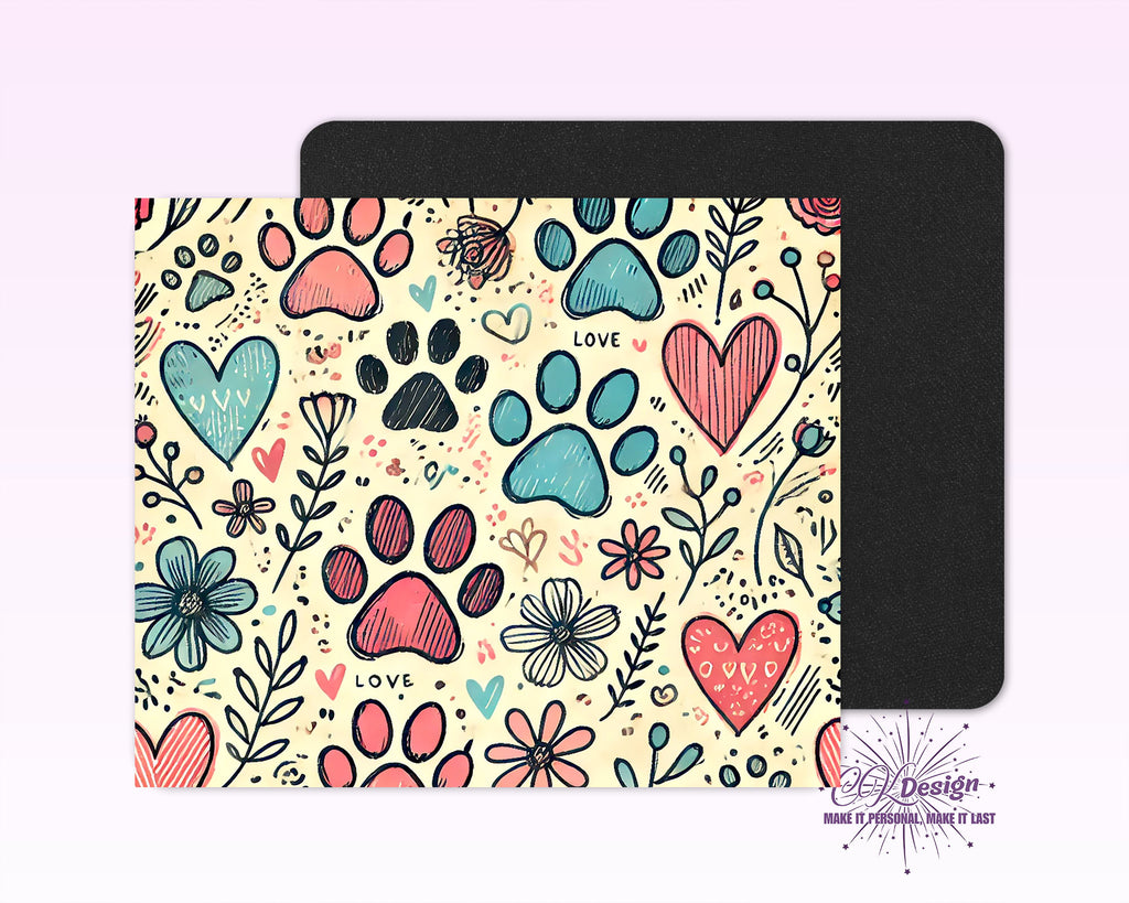 Paw Print Mouse Pad