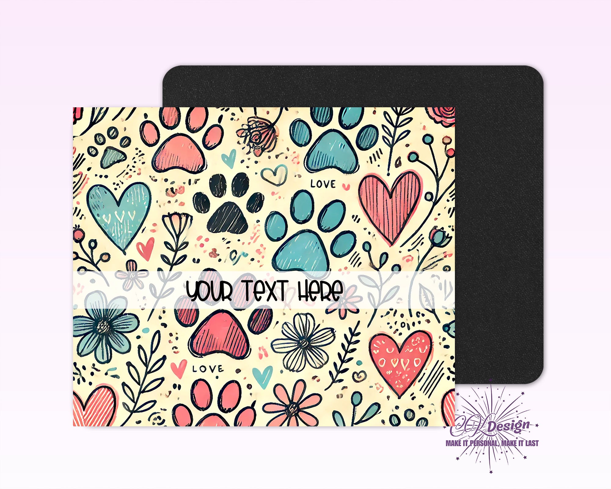 Paw Print Mouse Pad
