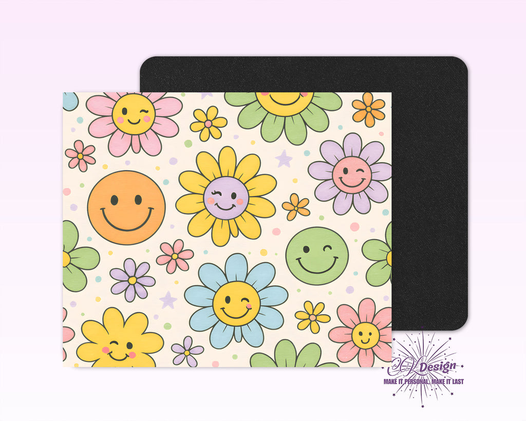 Happy Retro Mouse Pad