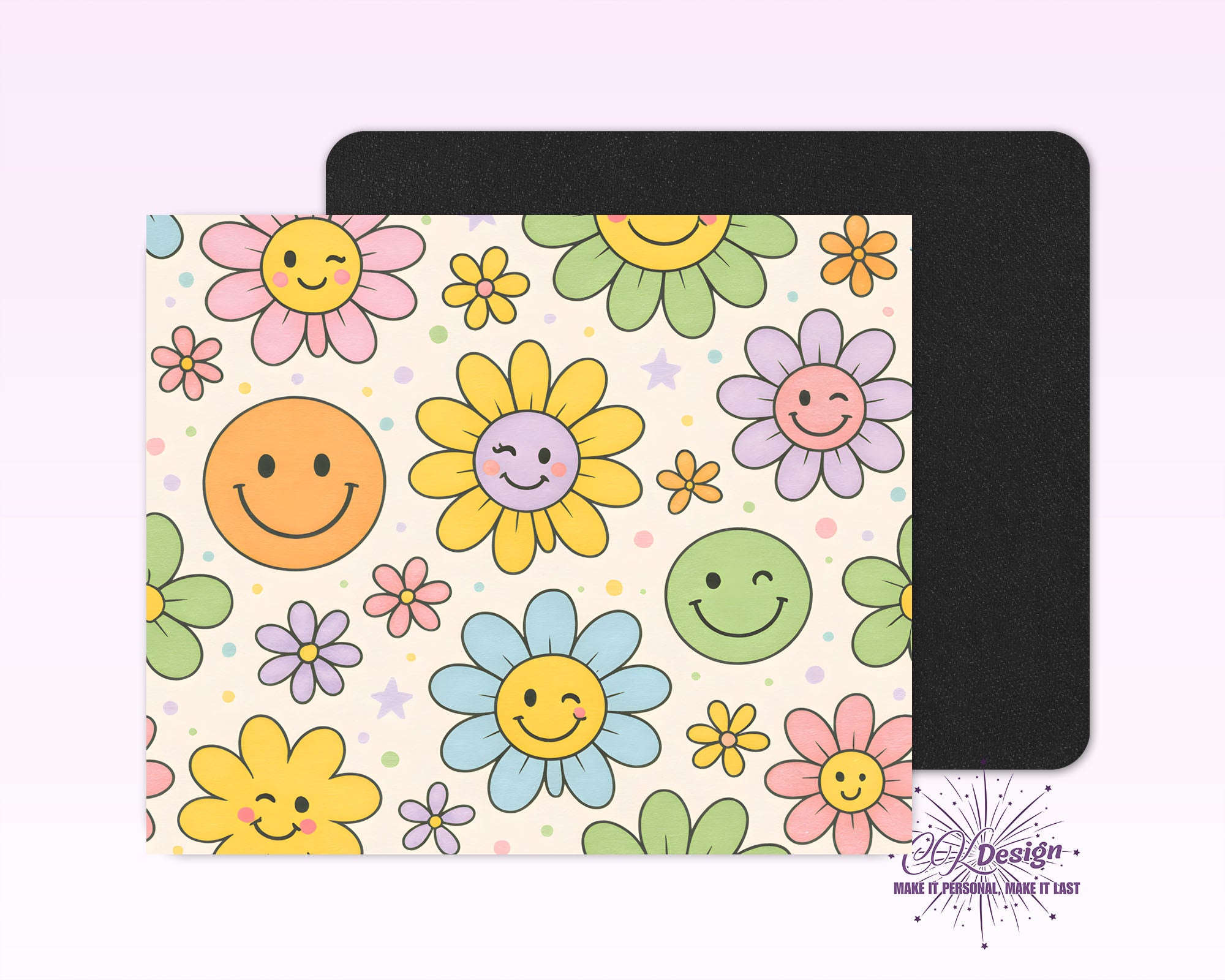 Happy Retro Mouse Pad