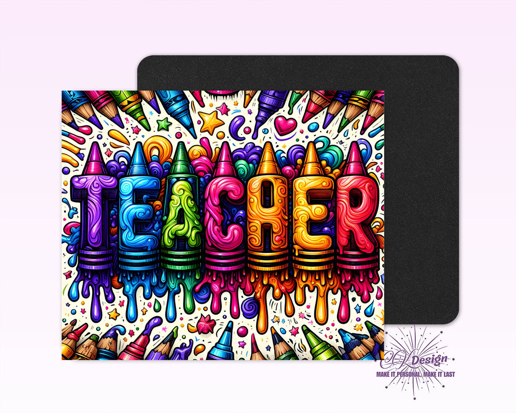 Teacher Crayon Mouse Pad