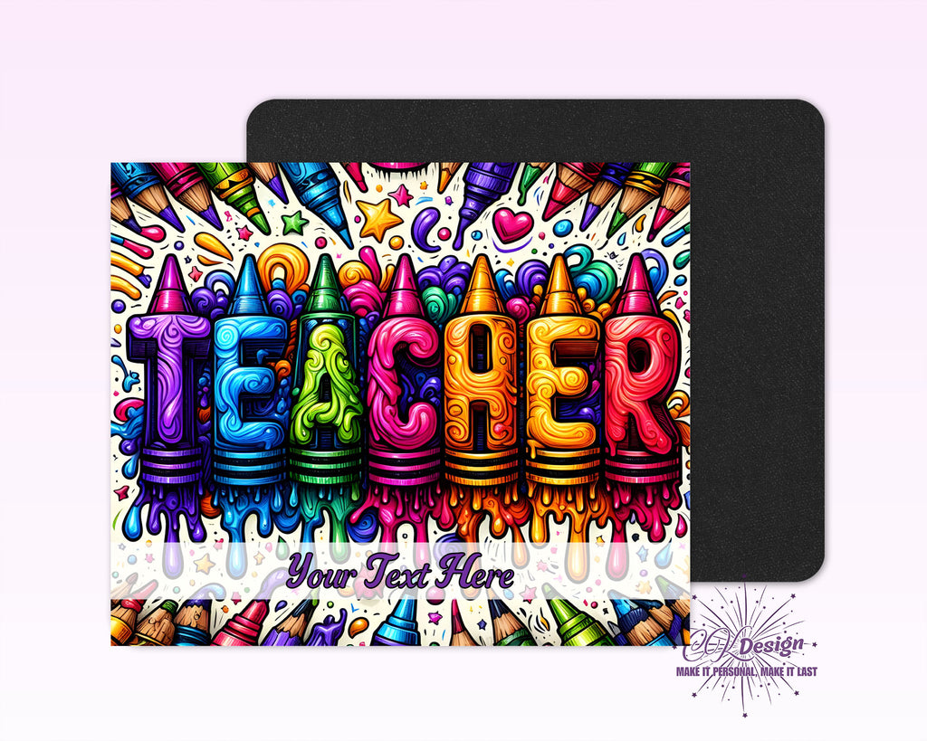 Teacher Crayon Mouse Pad