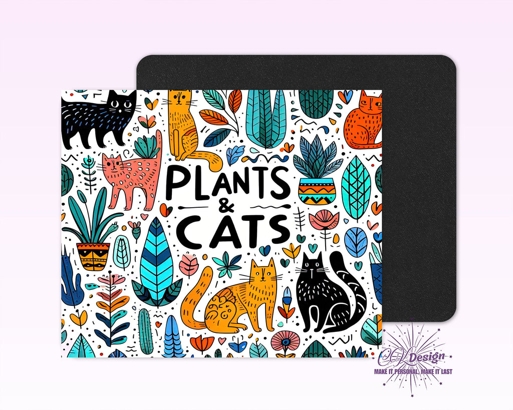 Plants & Cats Mouse Pad