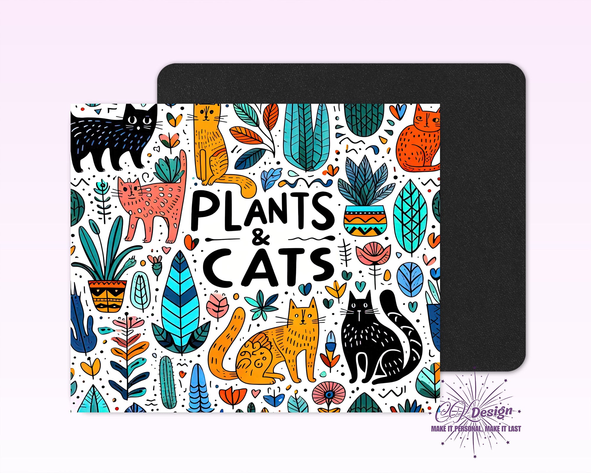 Plants & Cats Mouse Pad