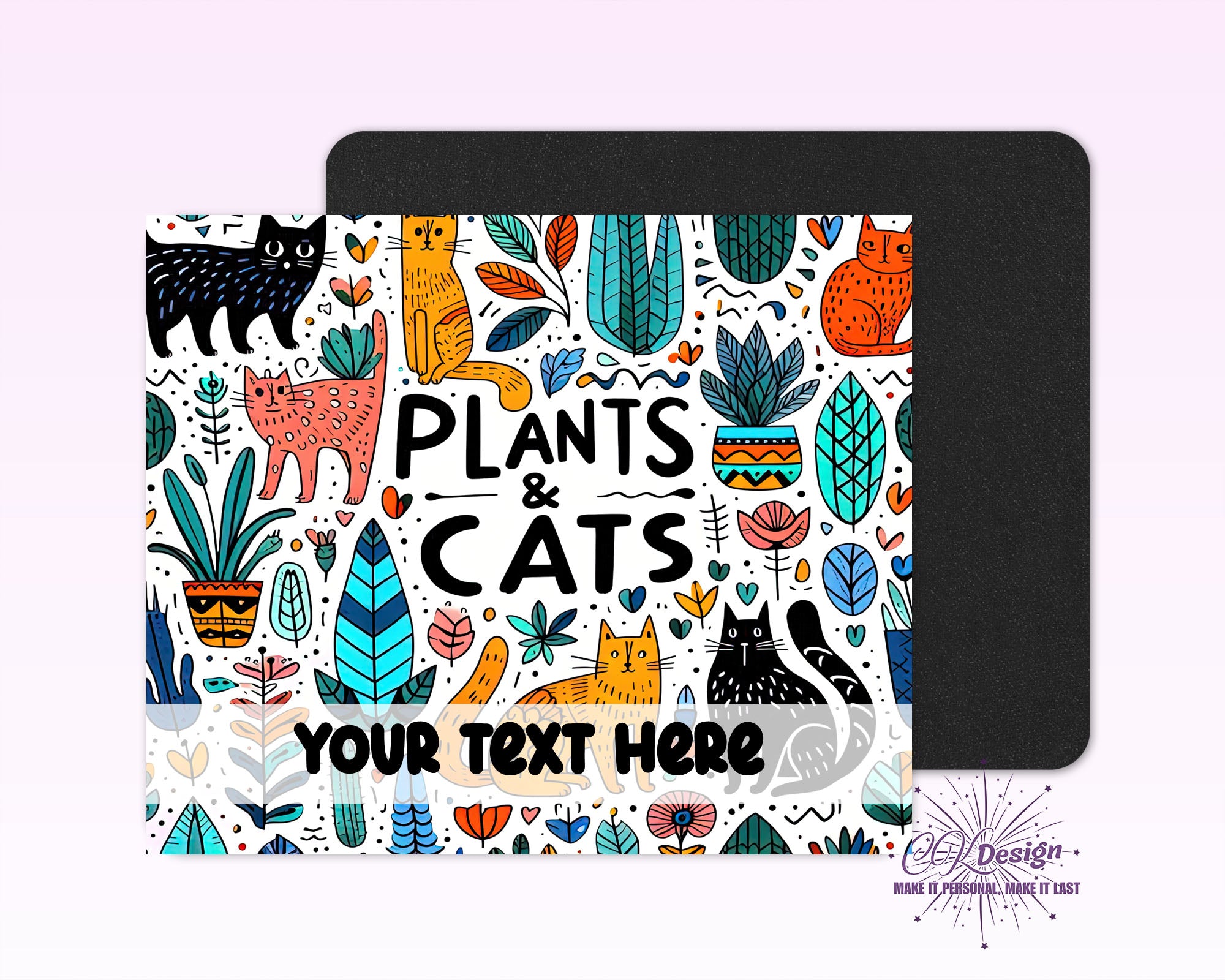Plants & Cats Mouse Pad