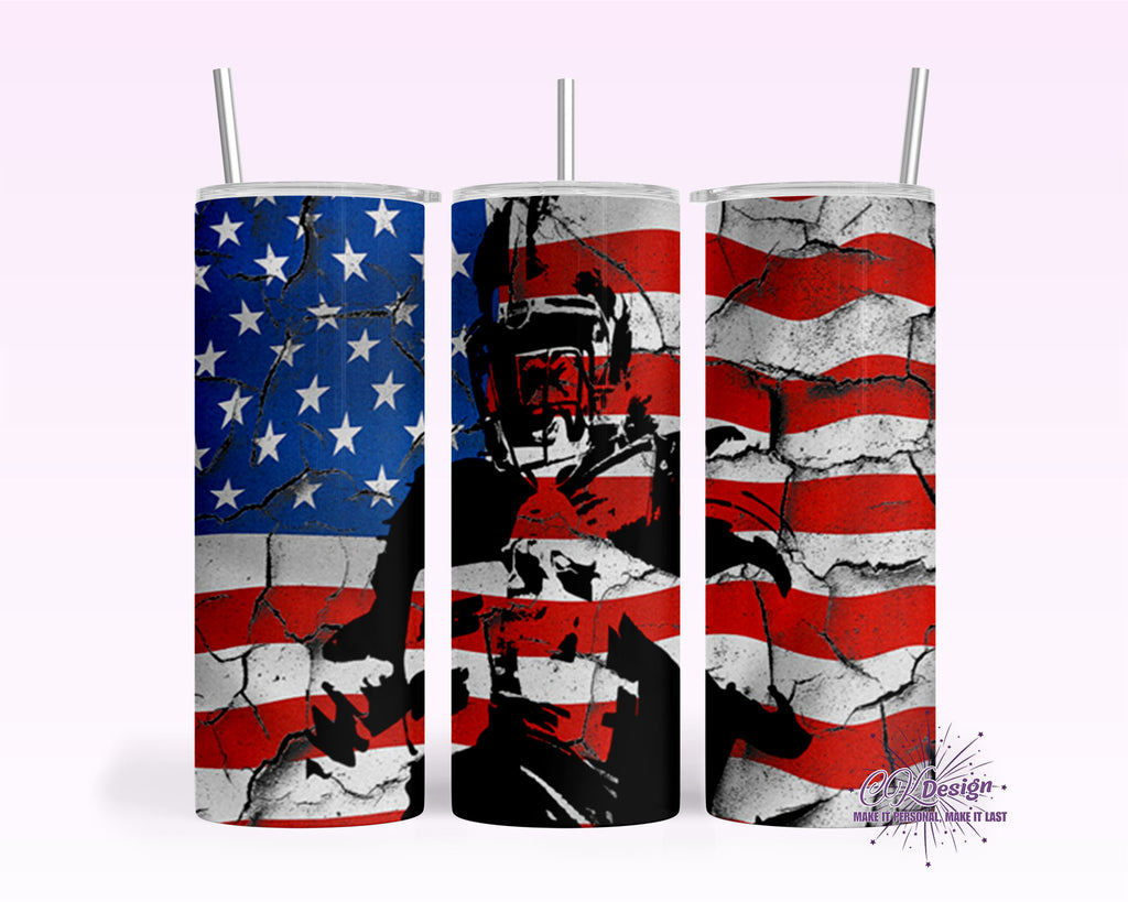 Baseball Flag Tumbler