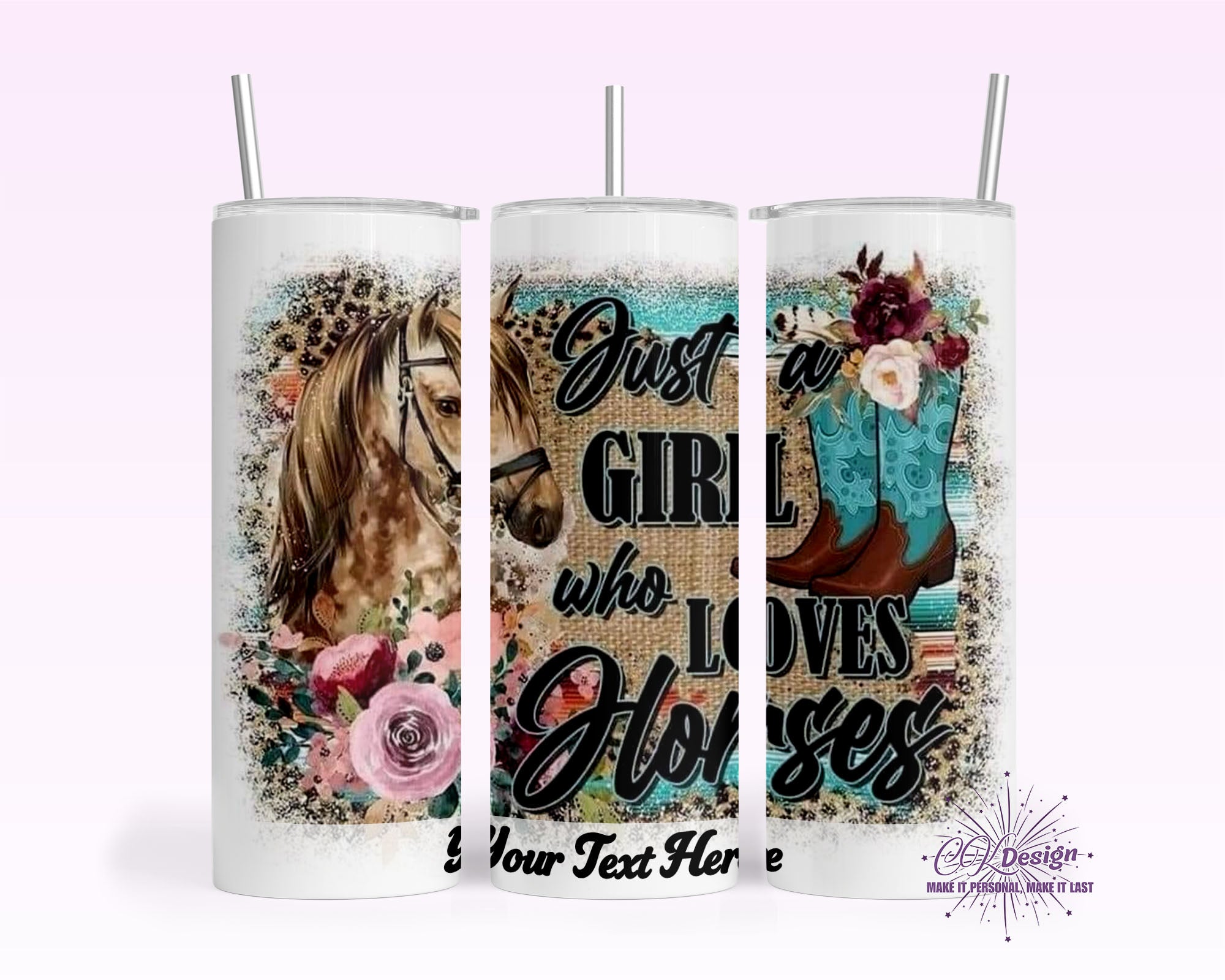 Girl Who Loves Horses Tumbler