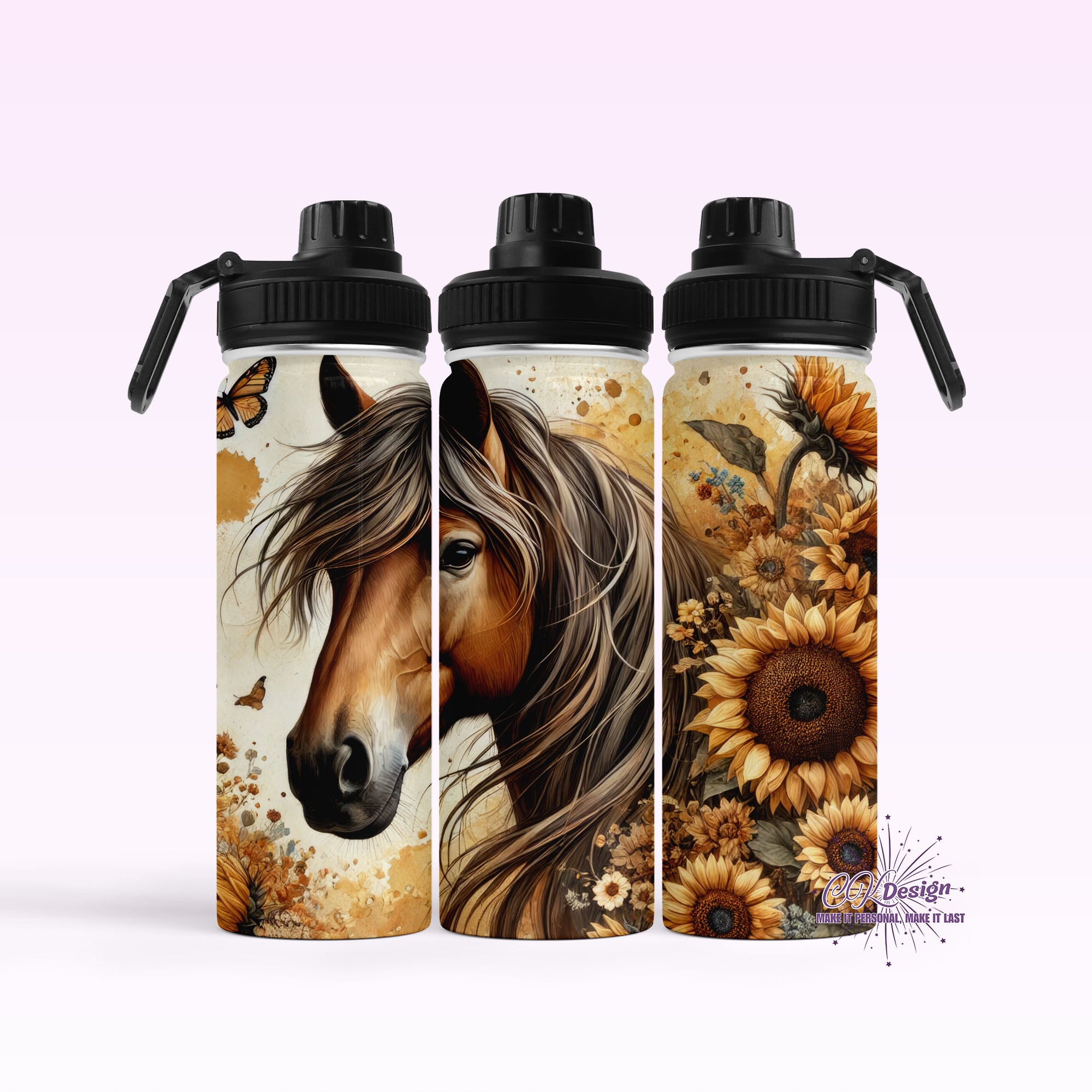 Sunflower & Horse Hydro Water Bottle