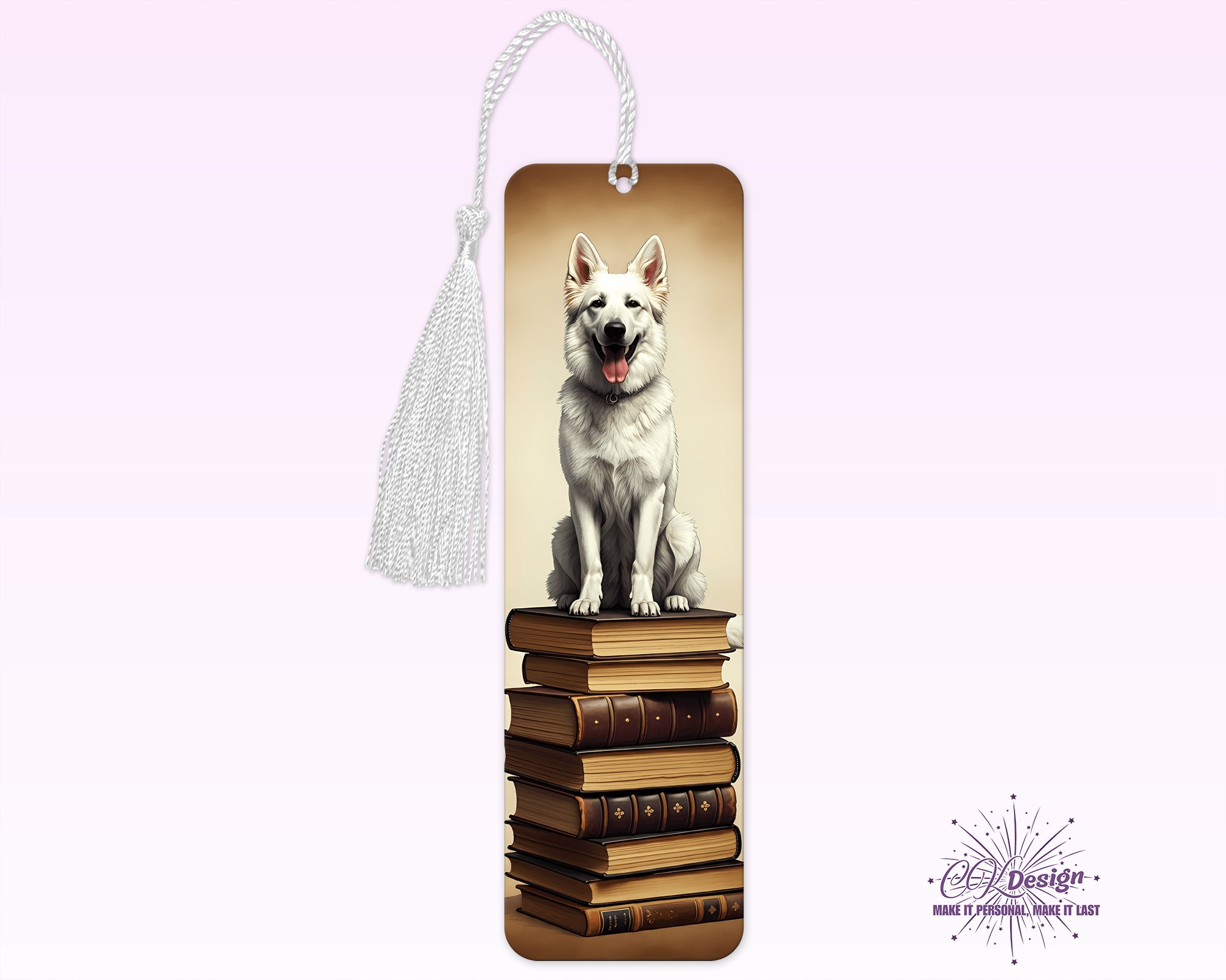 White German Shepherd Bookmark