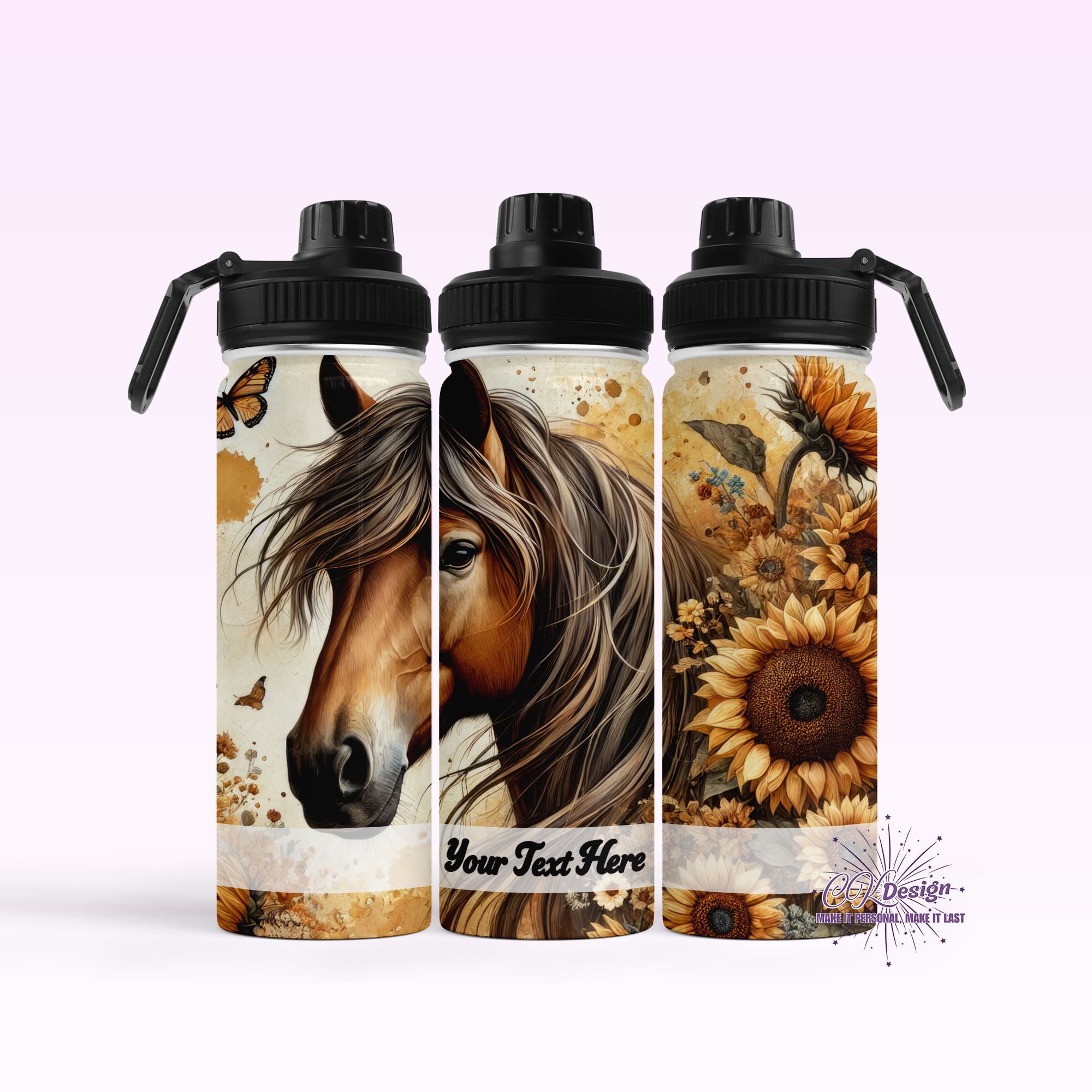 Sunflower & Horse Hydro Water Bottle