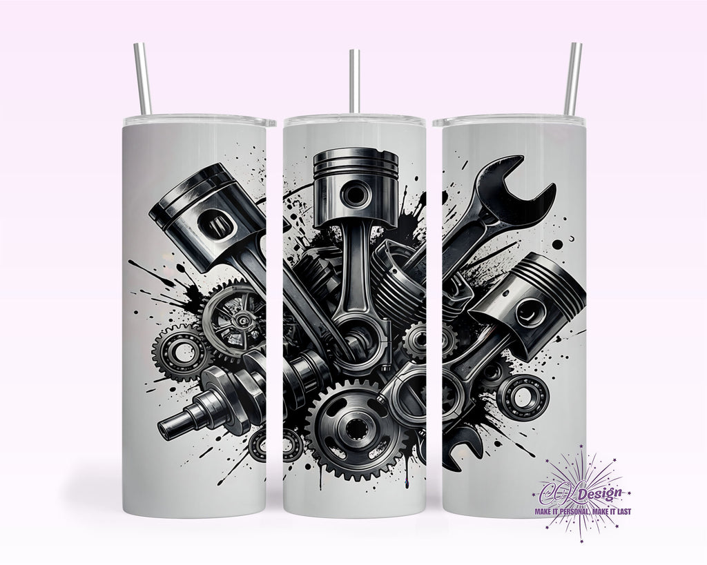 Mechanic Pistons Tumbler