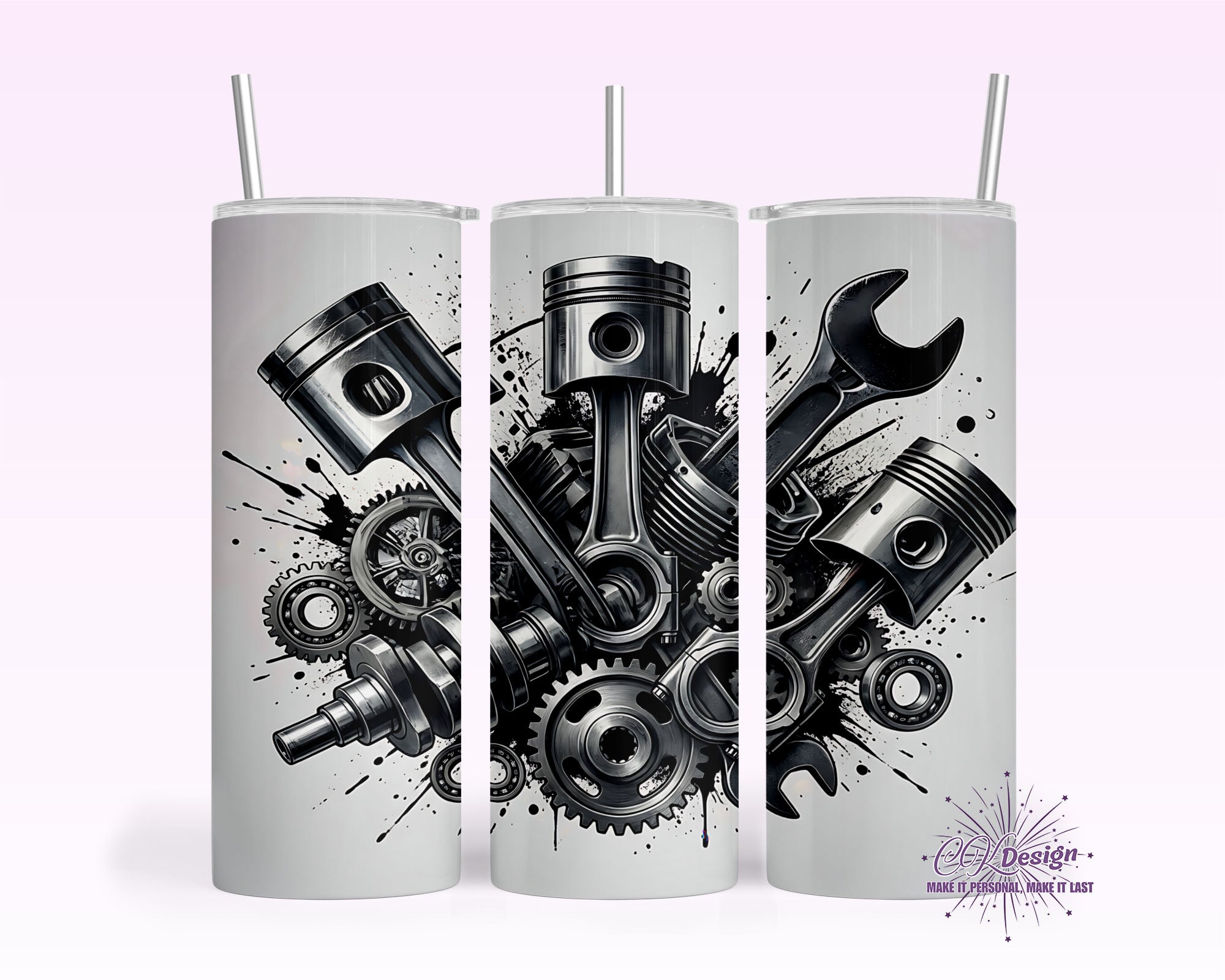 Mechanic Pistons Tumbler