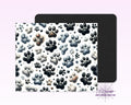 BW Paw Prints Mouse Pad